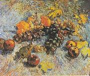 Still Life with Grapes, apples, lemons and pear Vincent Van Gogh